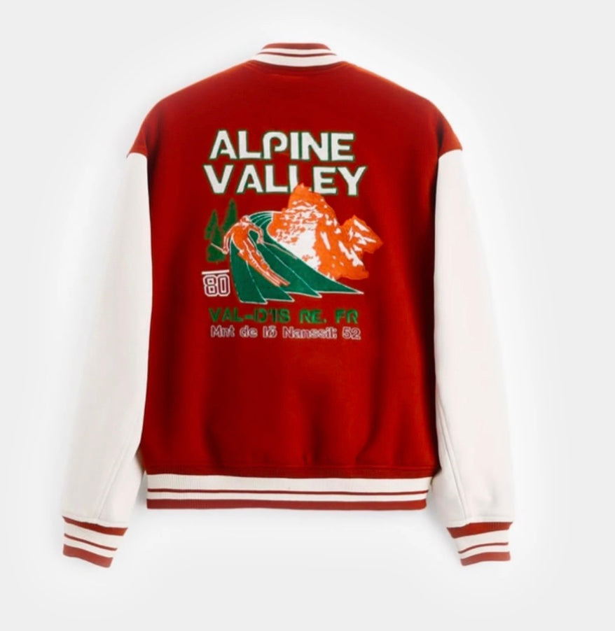 Stylische  Collegejacke mit gestricktem Motiv für Herren