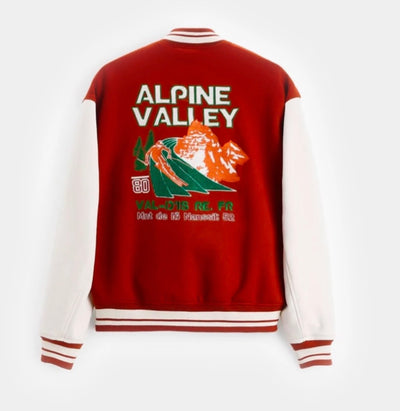 Stylische  Collegejacke mit gestricktem Motiv für Herren