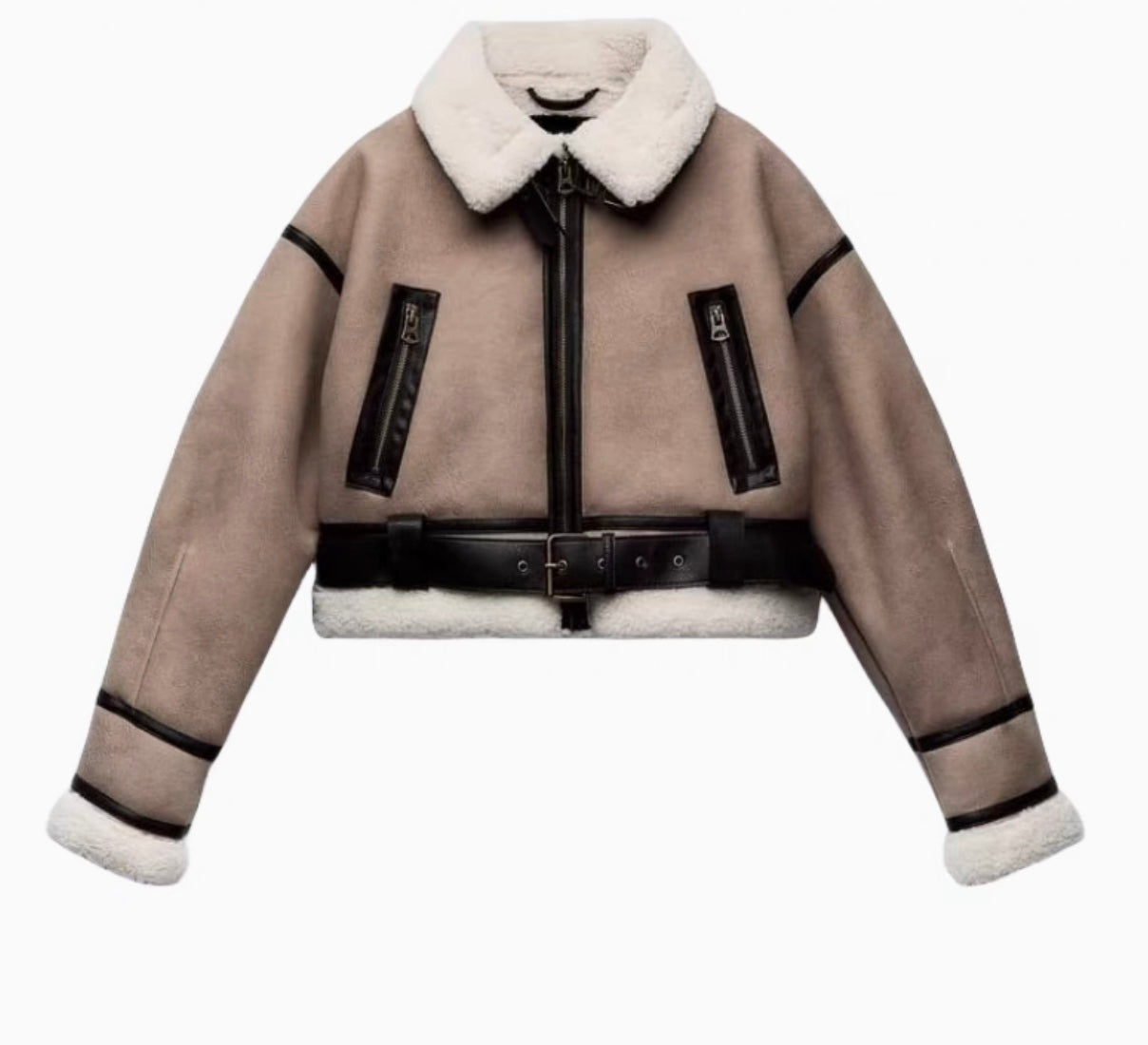 Elegante Pilotenjacke aus Wildleder für Frauen