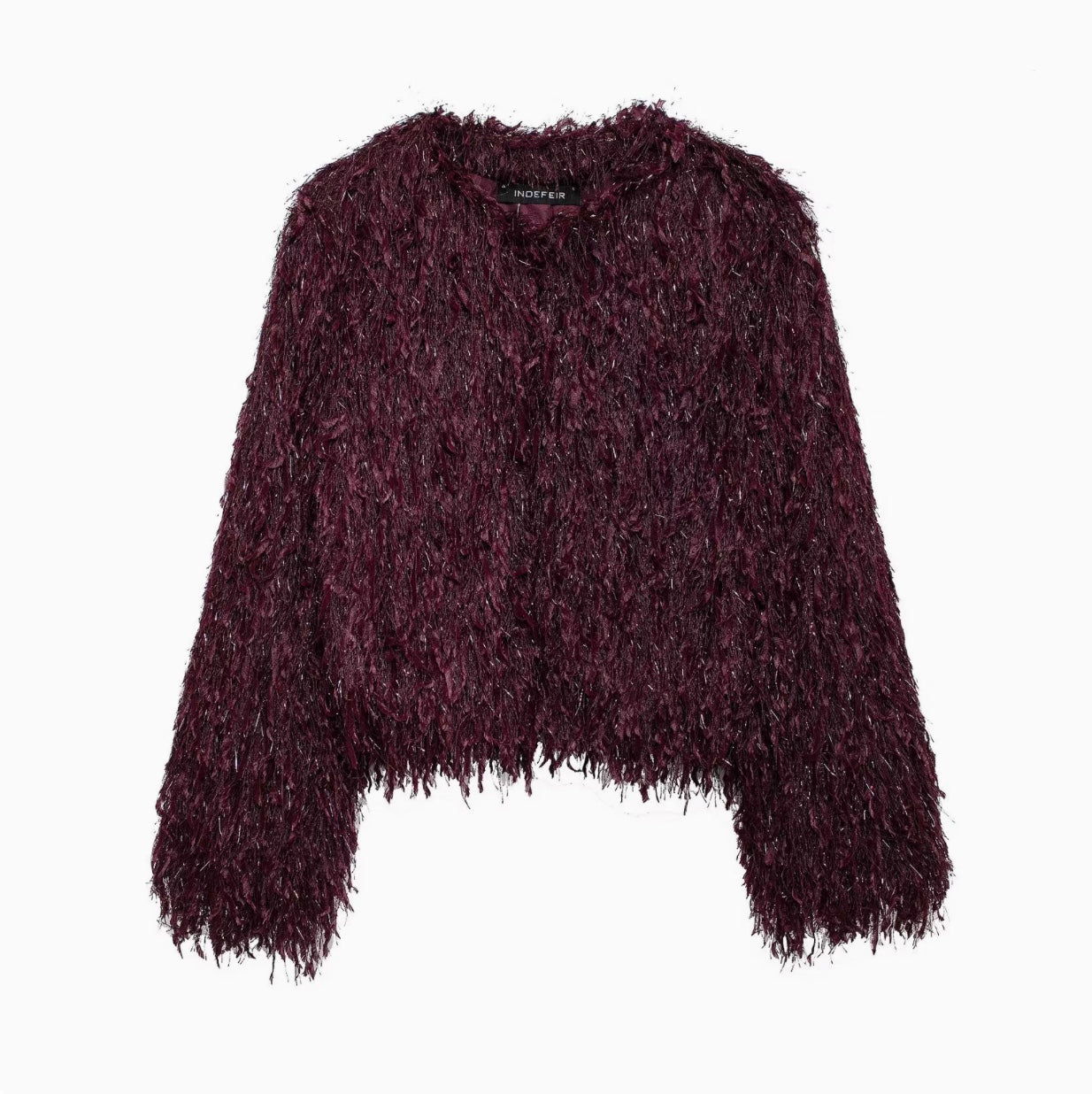 Kurzjacke in Felloptik für Damen