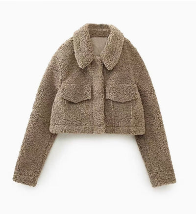 Cropped Felljacke für Damen