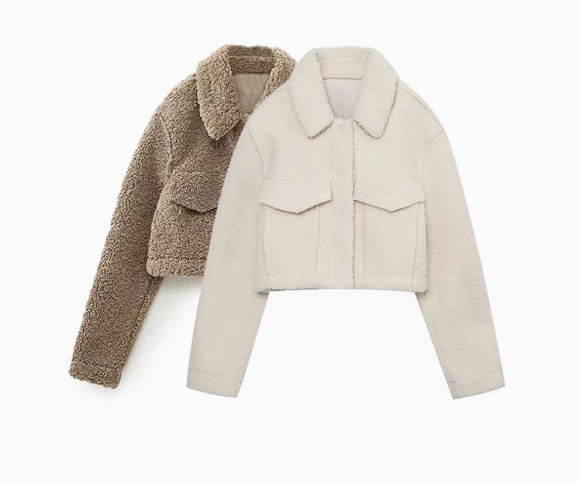 Cropped Felljacke für Damen