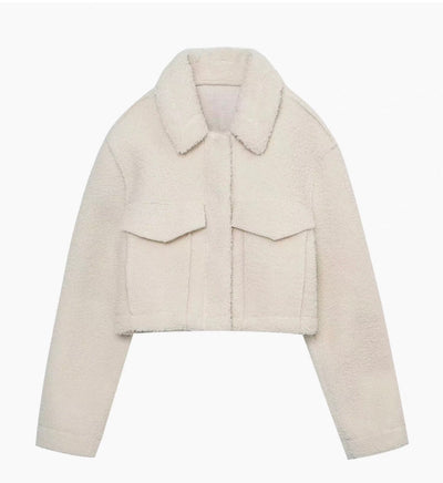 Cropped Felljacke für Damen