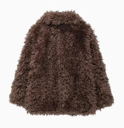 Flauschige Felljacke für Damen