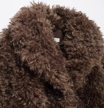 Flauschige Felljacke für Damen
