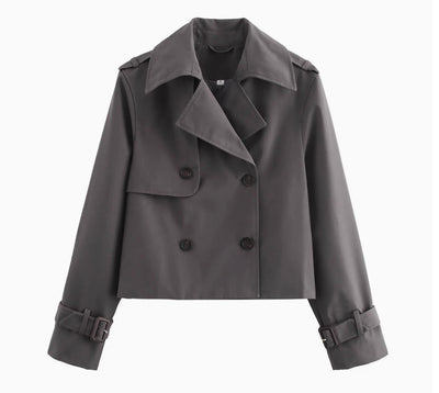 Kurze Trenchcoat-Jacke für Frauen