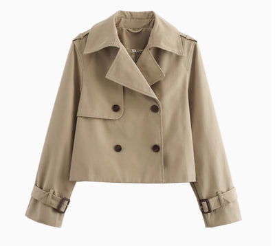 Kurze Trenchcoat-Jacke für Frauen