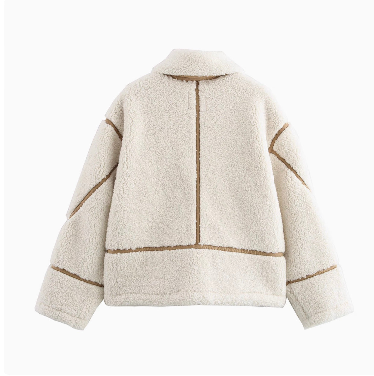 Plüschjacke mit Fell für Damen