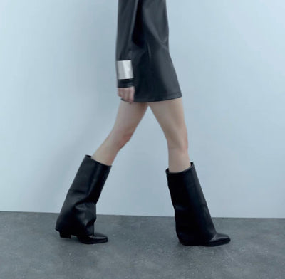 Virale High Heel Lederstiefel für Frauen