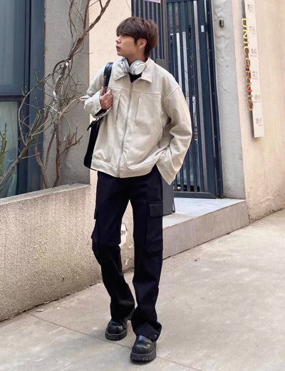 Stylische Wildleder - Übergangsjacke für Herren