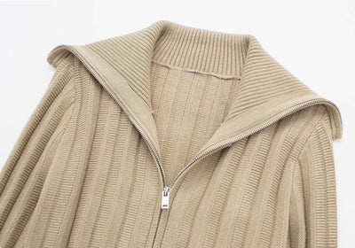 Langärmiger Strickpullover mit Cropped Schnitt für Frauen