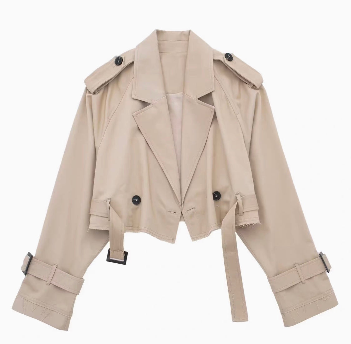 Cropped Trenchcoat Übergangsjacke für Frauen