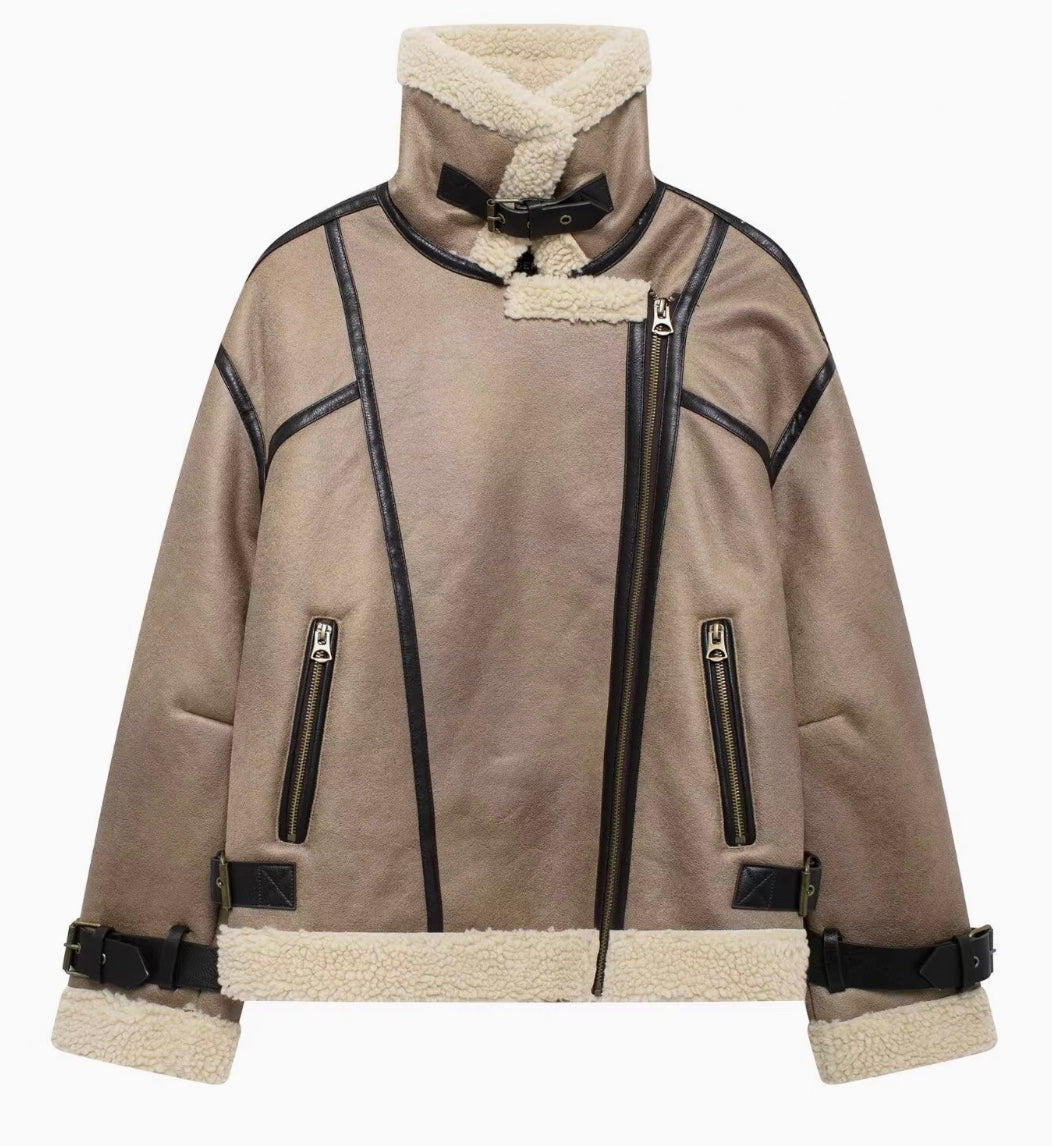 Sherling Bikerjacke für Frauen