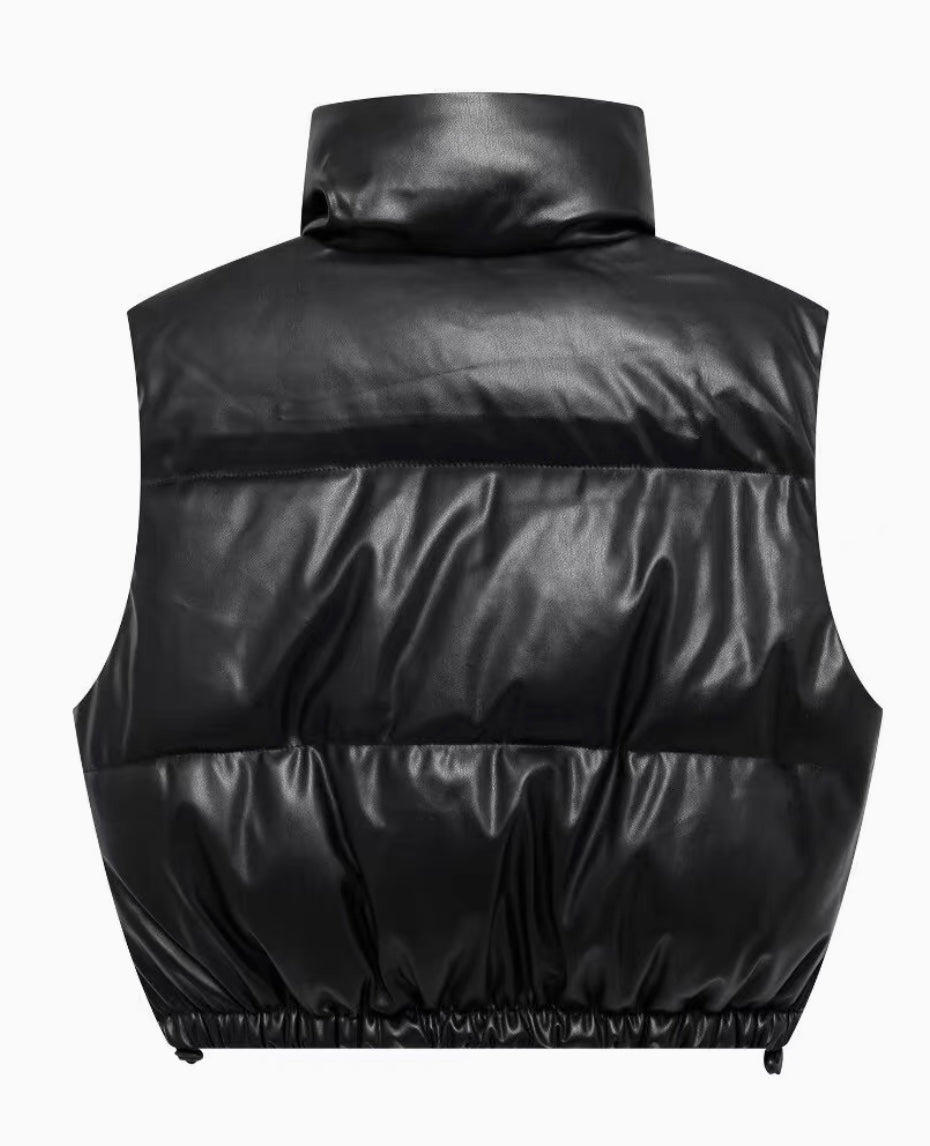 Puffer Lederweste für Frauen