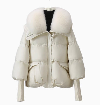 Glamoursöe Puffer Steppjacke mit Kunstpelz für Frauen