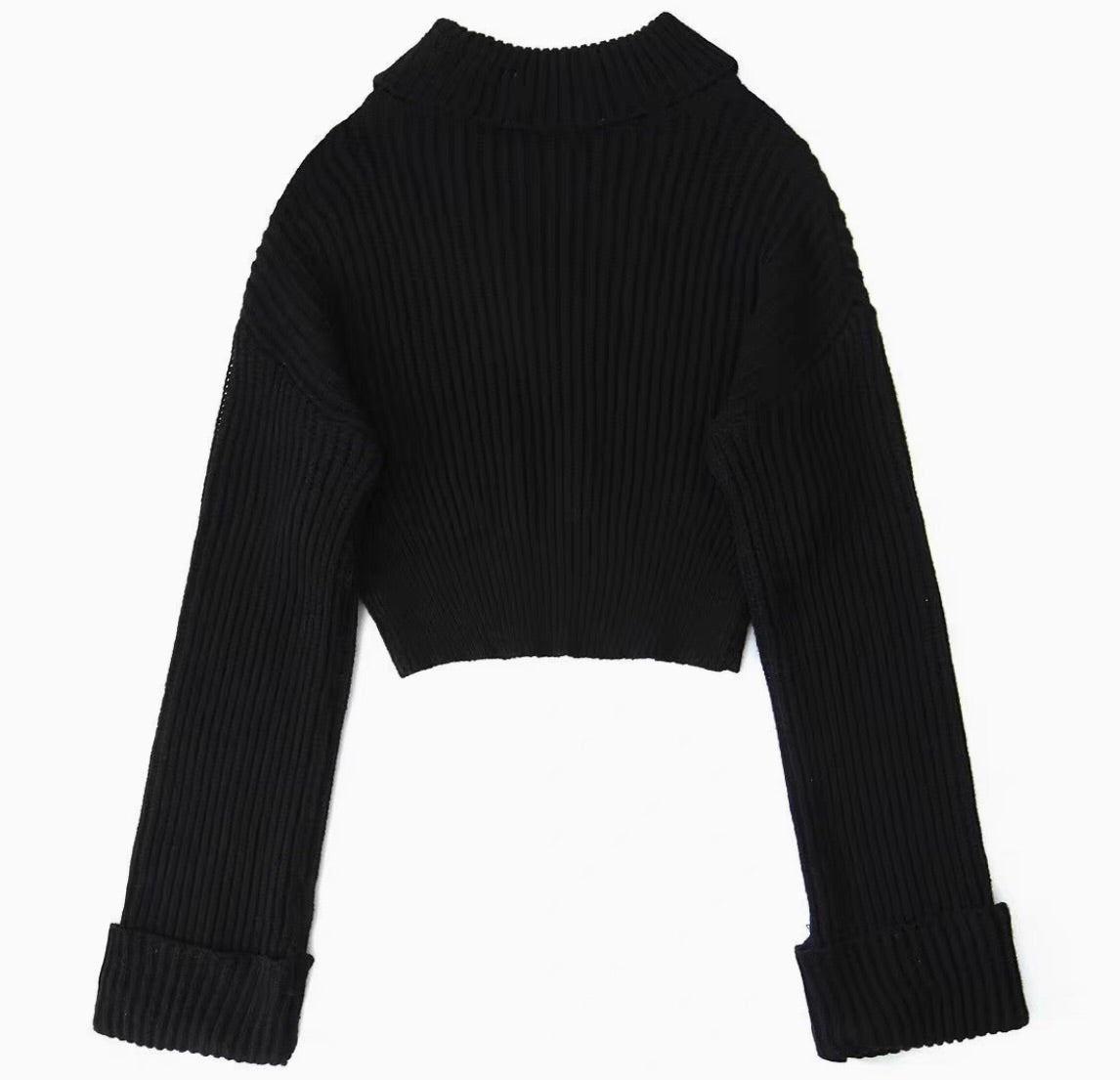 cropped Rollkragenpullover für Frauen