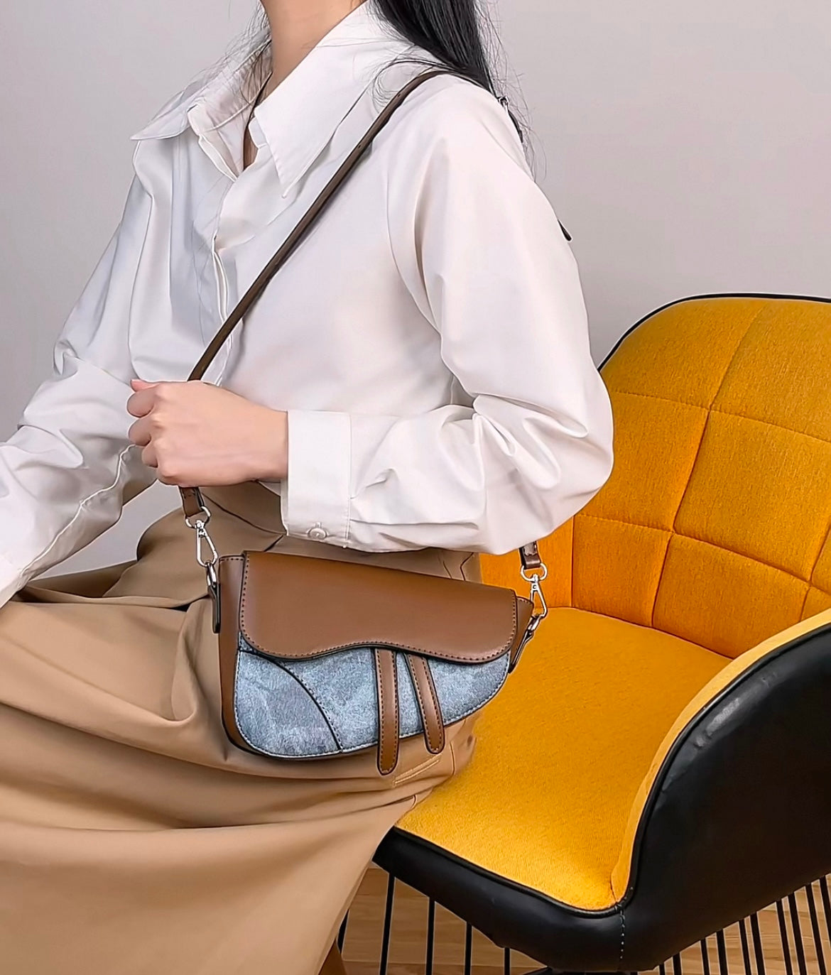 Kleine Sattel Handtasche für Frauen