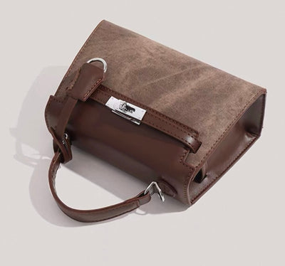 Eckige Leder Umhängetasche für Frauen