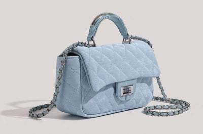 Gesteppte Handtasche aus Kunstwildleder mit Rautenmuster für Frauen