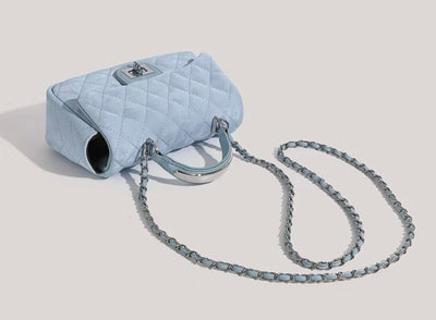 Gesteppte Handtasche aus Kunstwildleder mit Rautenmuster für Frauen