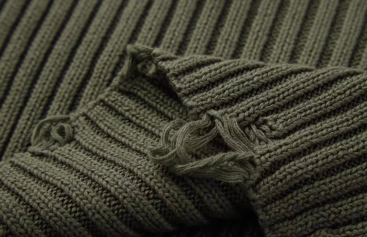 Cropped Pullover mit Rissen für Frauen