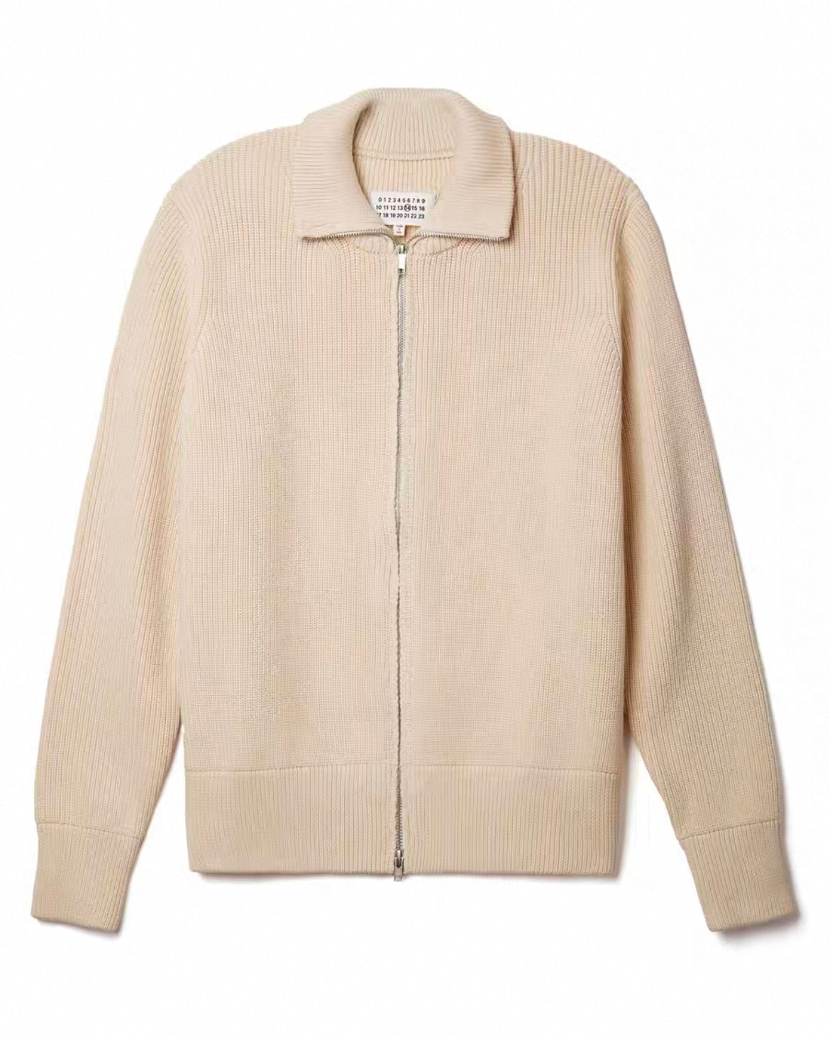 Reißverschluss-Strickjacke mit Rippstruktur für Herren