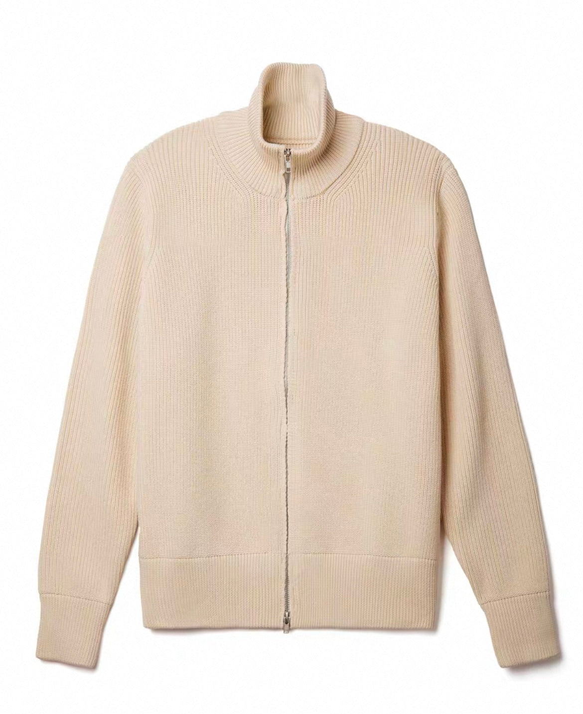 Reißverschluss-Strickjacke mit Rippstruktur für Herren