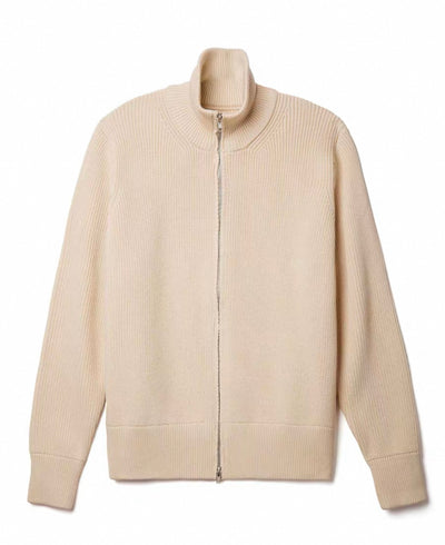 Reißverschluss-Strickjacke mit Rippstruktur für Herren