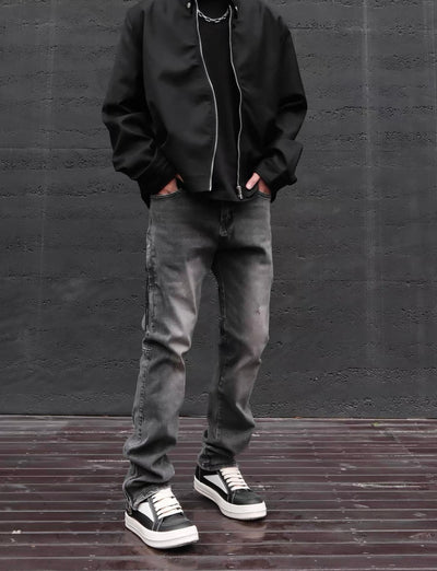 Straight Fit Jeans mit Ankle Zip für Herren