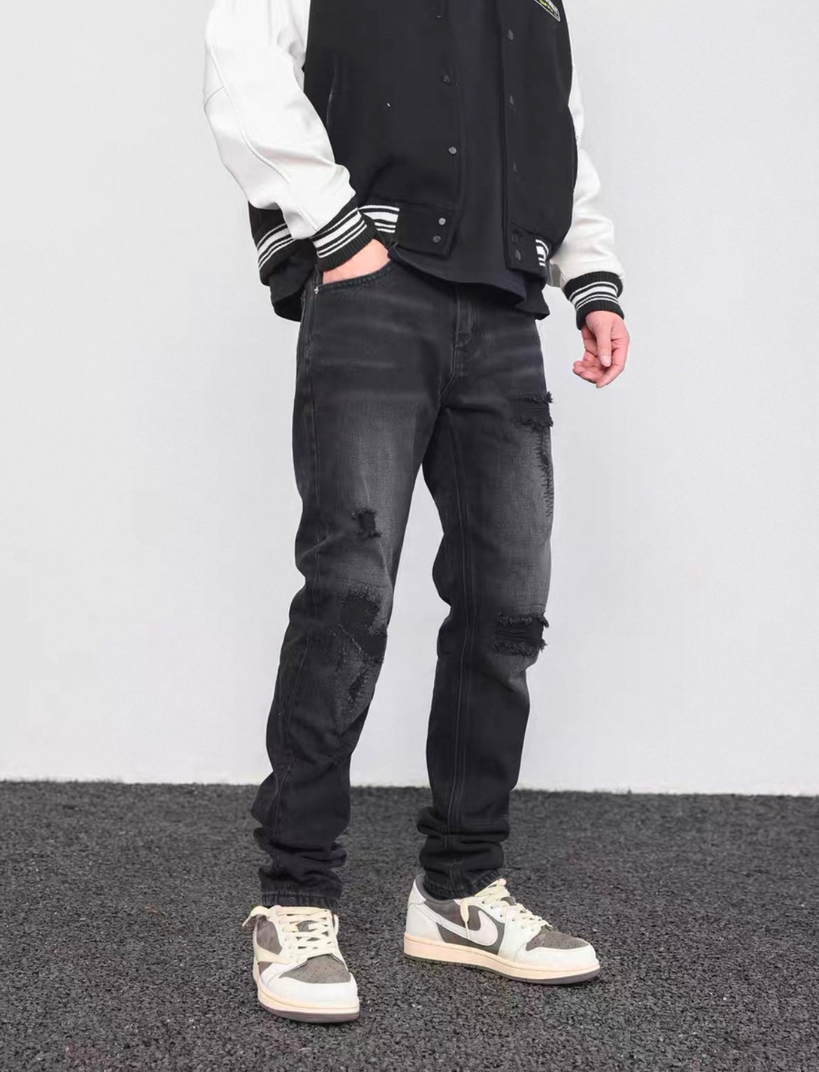 Regular Fit Jeans mit Rissen für Herren