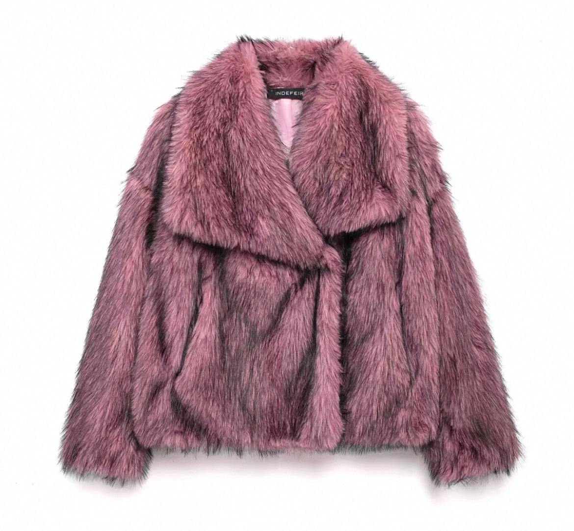 Virale Stylische Kurzfelljacke für Frauen