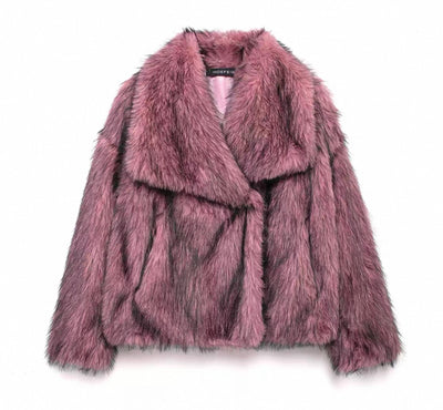 Virale Stylische Kurzfelljacke für Frauen