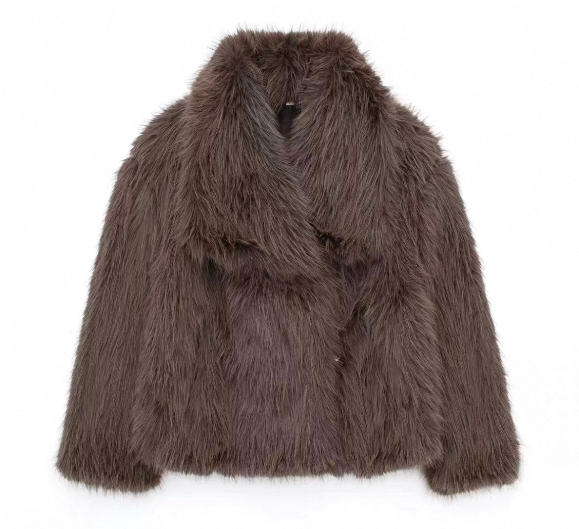 Virale Stylische Kurzfelljacke für Frauen