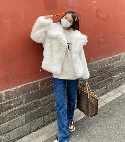 Virale Stylische Kurzfelljacke für Frauen