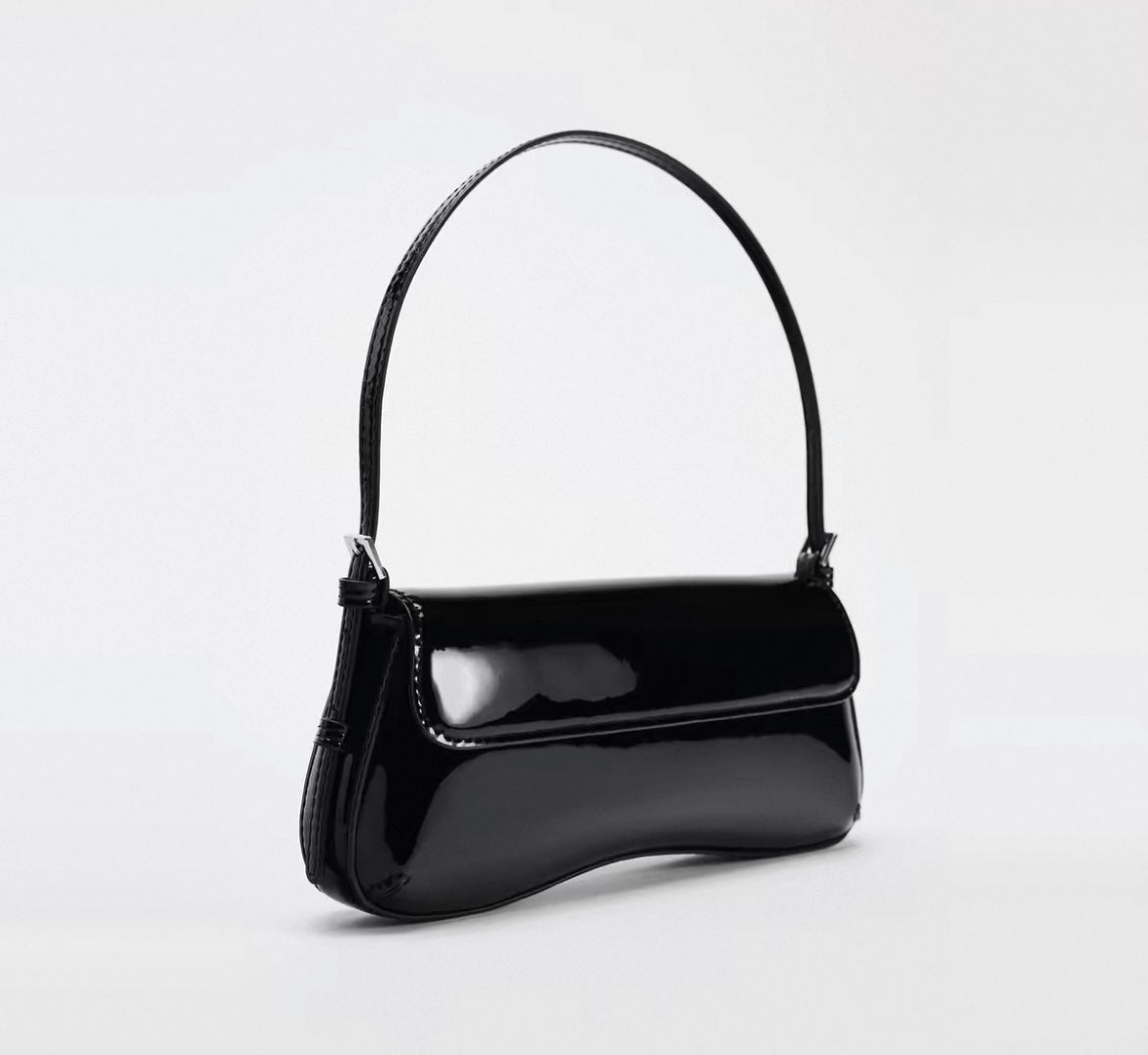 Stylische Lack-Leder Handtasche für Frauen