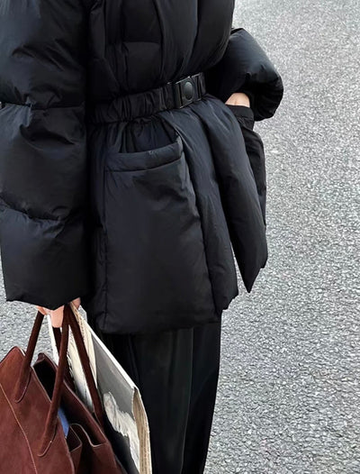 Stylische Pufferjacke mit Gürtel für Frauen