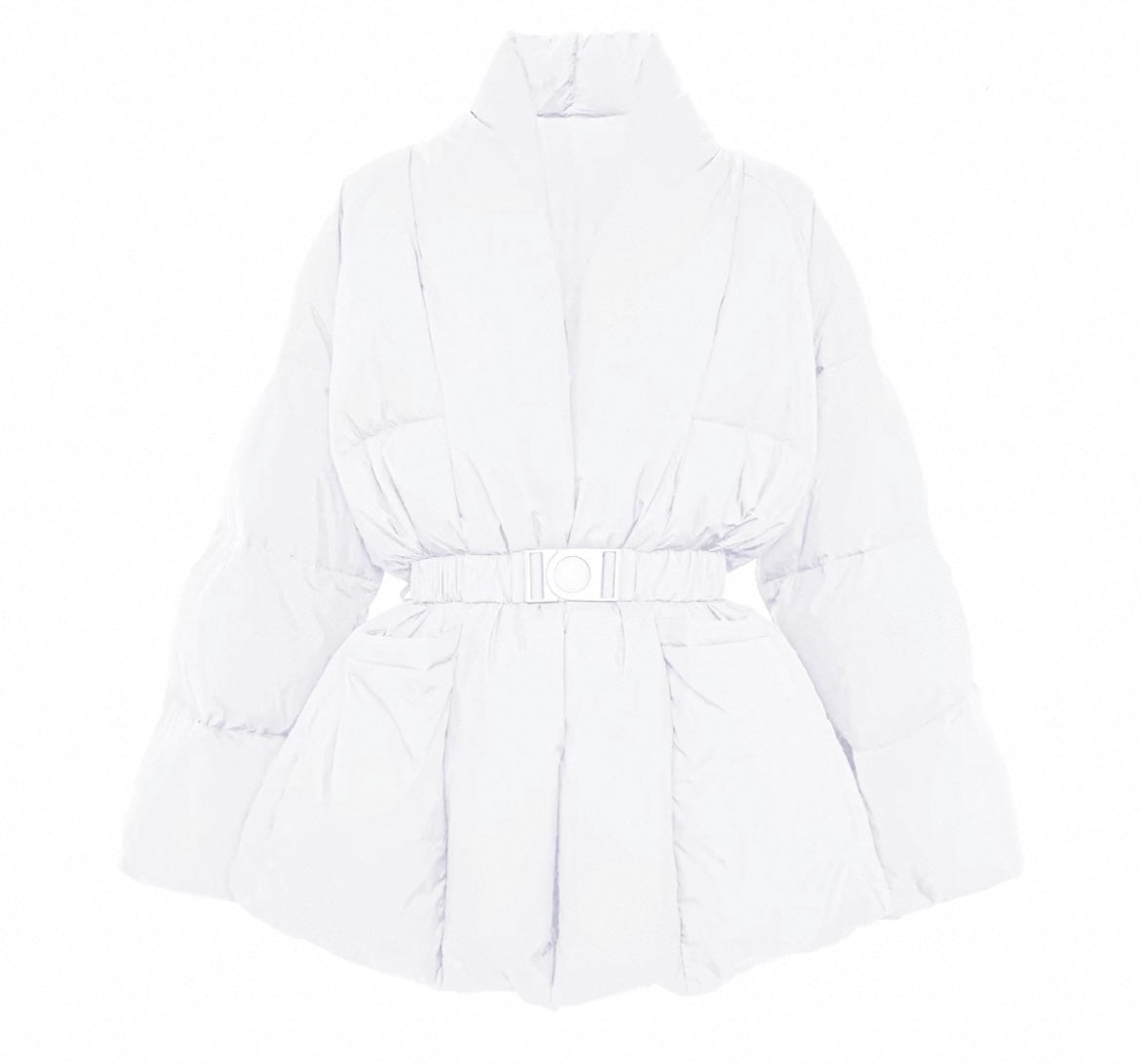 Stylische Pufferjacke mit Gürtel für Frauen