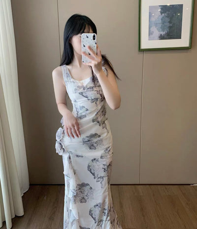 Abendkleid mit Blumenmuster für Frauen