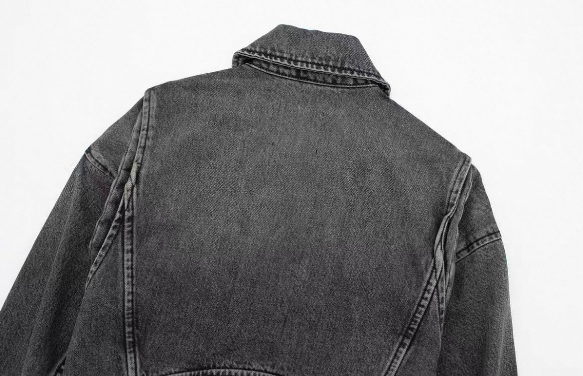 Stylische Jeans Jacke mit Reißverschluss für Frauen