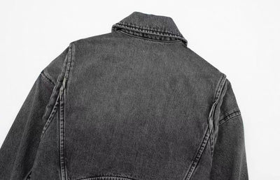 Stylische Jeans Jacke mit Reißverschluss für Frauen