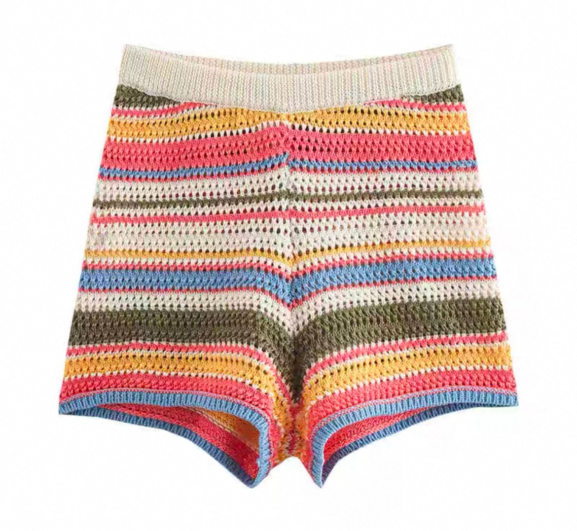 Sommerliche Gestrickte Mini-shorts für Frauen