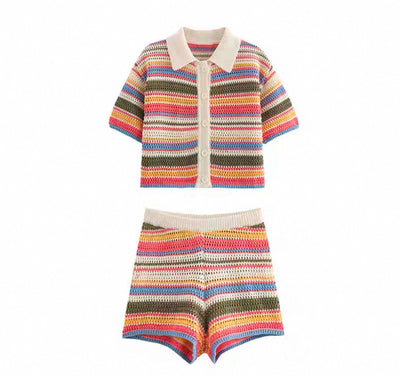 Sommerliche Gestrickte Mini-shorts für Frauen