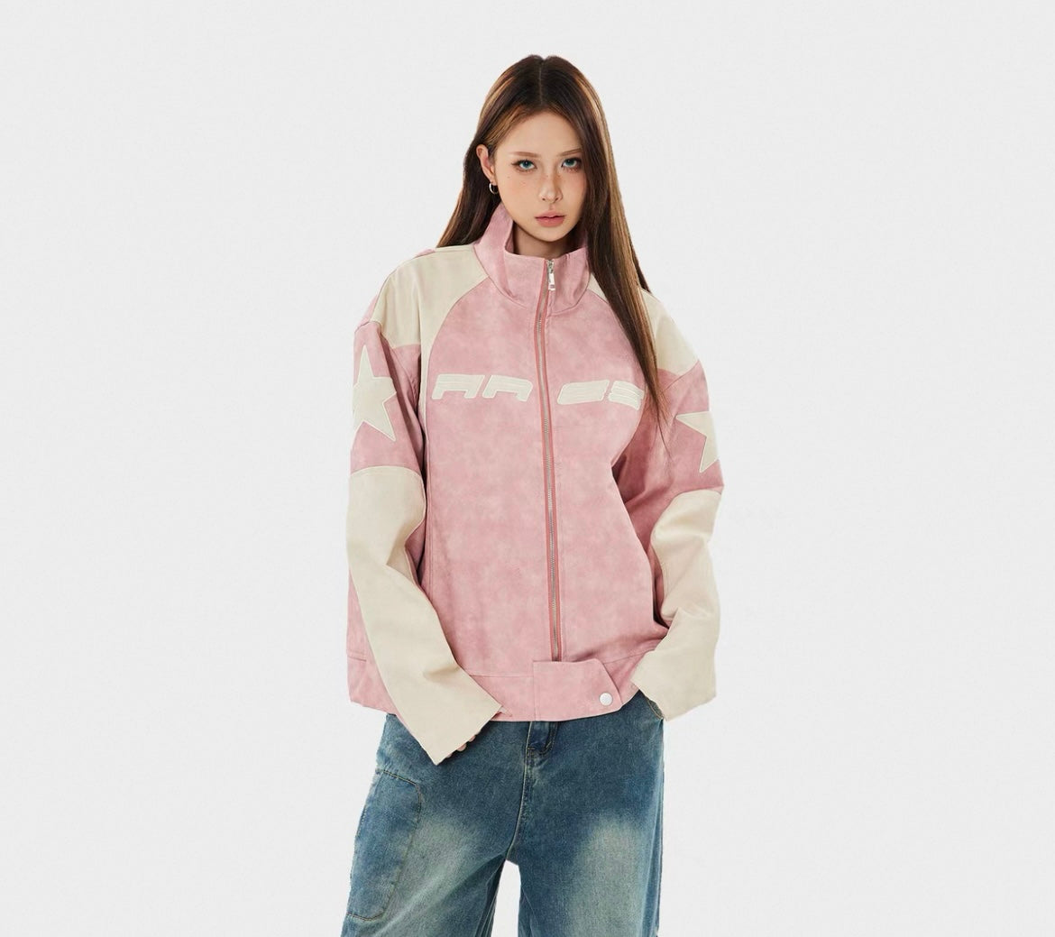 Stielvolle Racing Kunstleder Jacke