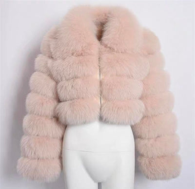 Virale Langarm Kunstfellpelzjacke für Frauen