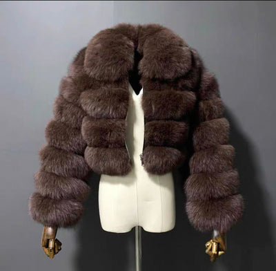 Virale Langarm Kunstfellpelzjacke für Frauen