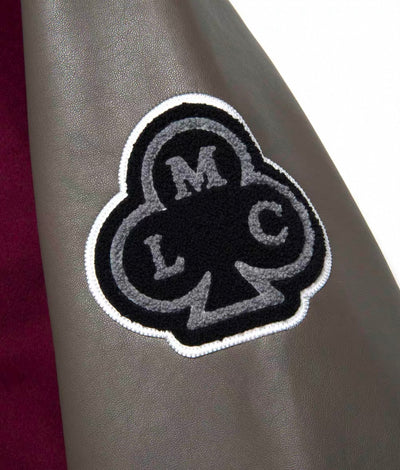 College Jacke mit Lederärmeln für Herren