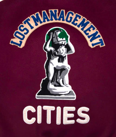 College Jacke mit Lederärmeln für Herren