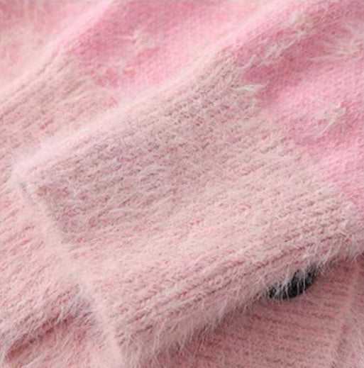 Strickjacke mit leichtem Fell