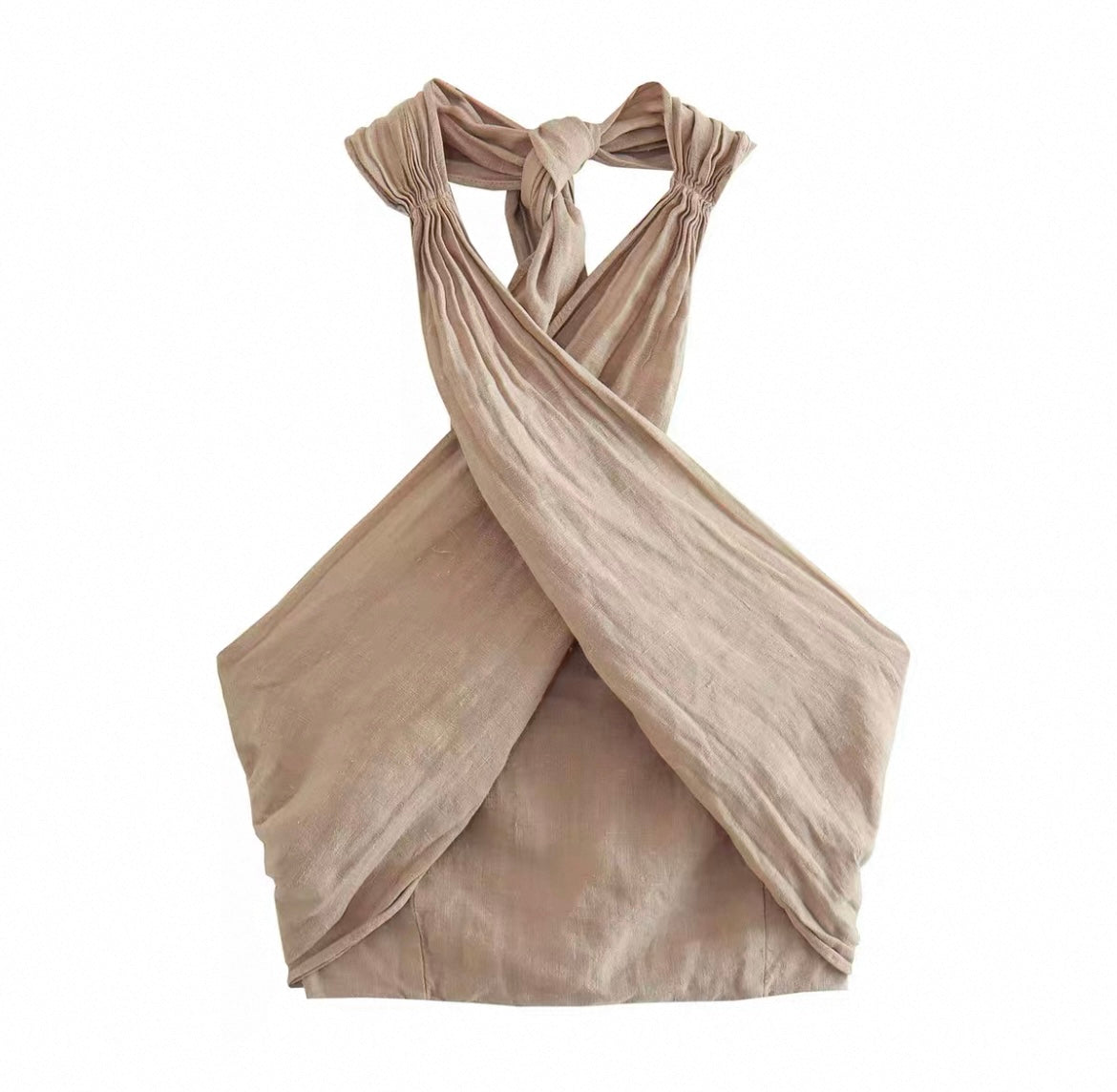 Gekreuzetes Nacken Crop Top für Damen