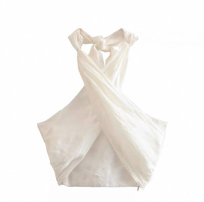 Gekreuzetes Nacken Crop Top für Damen